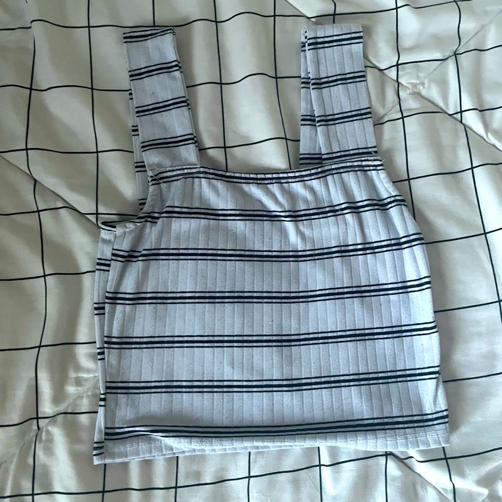 White striped crop top, tank top